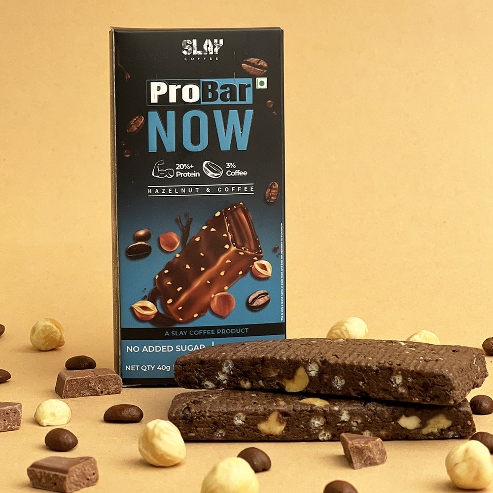 Hazelnut Coffee Protein Bar with "25% protein"