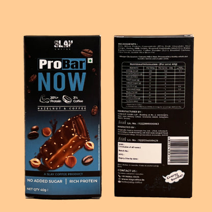 Hazelnut Coffee Protein Bar with "25% protein"